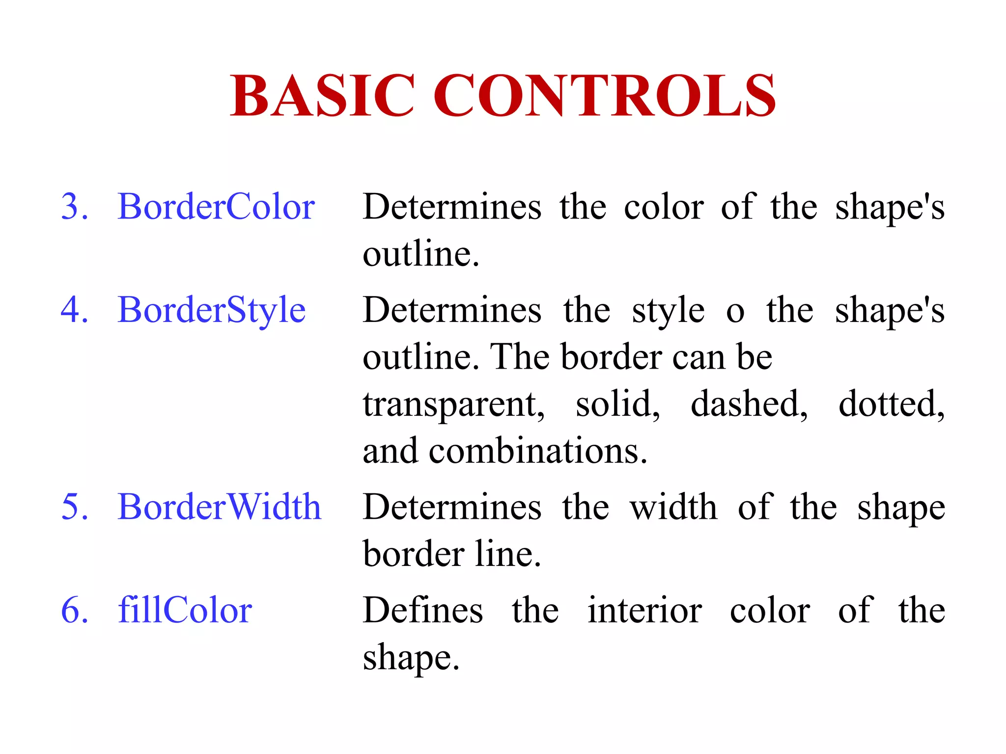Basic controls of Visual Basic 6.0 | PPTX