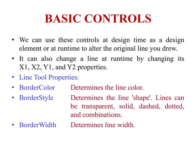 Basic controls of Visual Basic 6.0 | PPTX