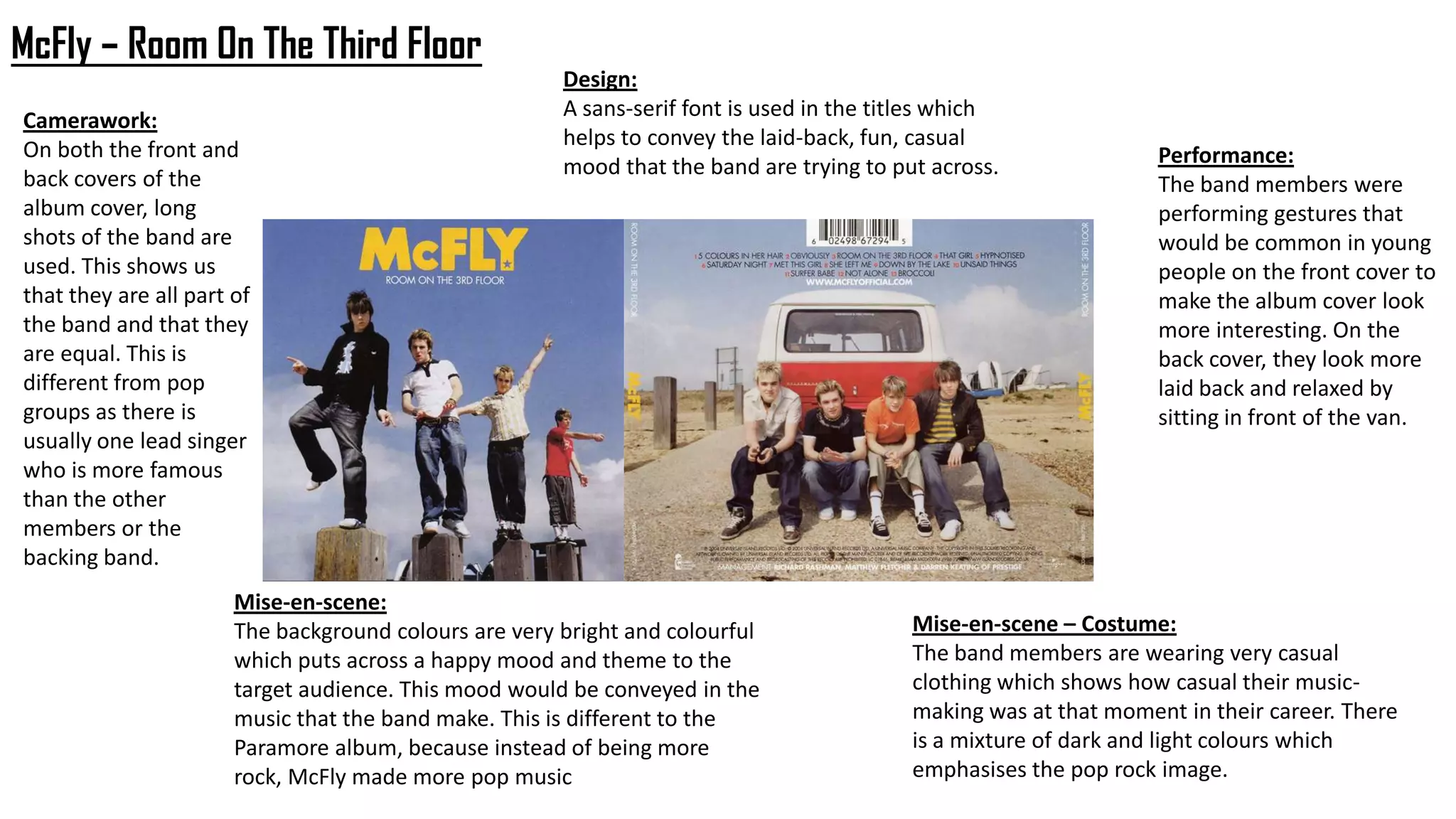 Conventions of pop rock album covers | PPTX