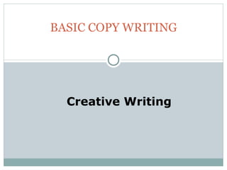 MATERI DASAR DASAR COPYWRITING UNTUK PEMULA | PPT