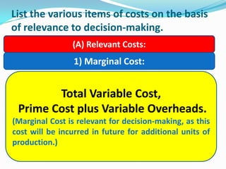 Basic cost concepts | PPTX