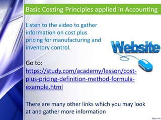 Basic costing principles | PPTX