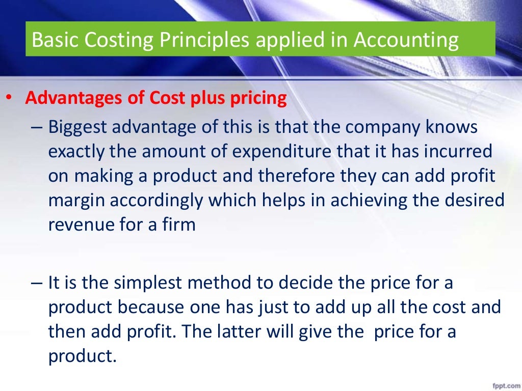 Basic costing principles