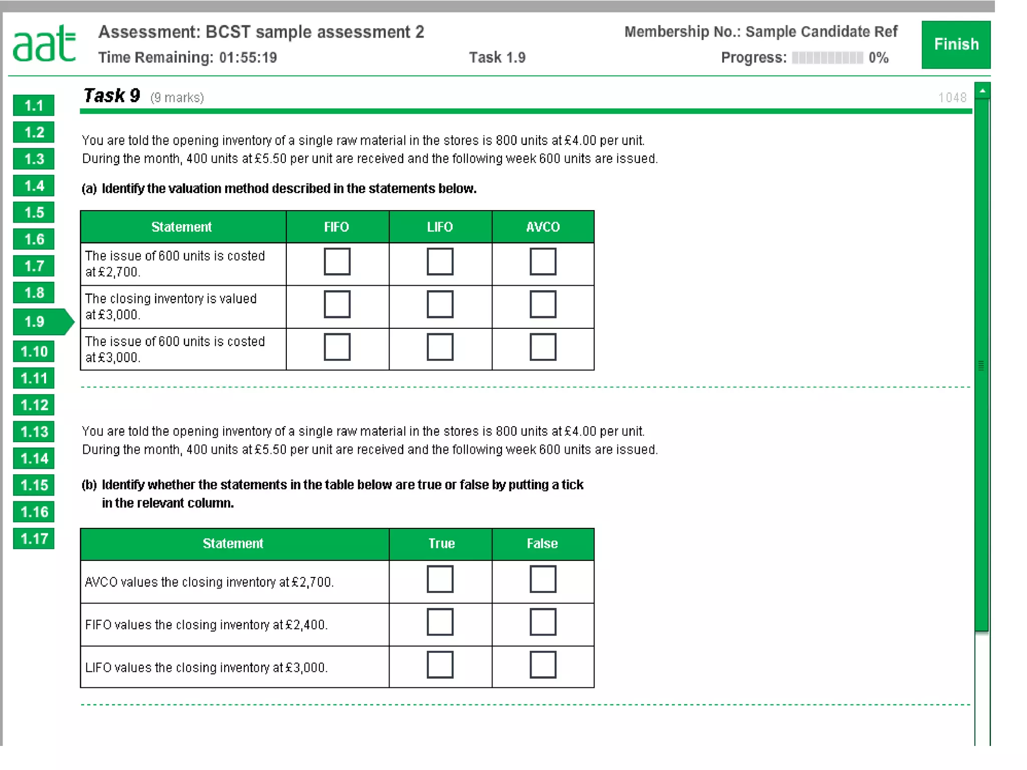 Basic costing sample 2