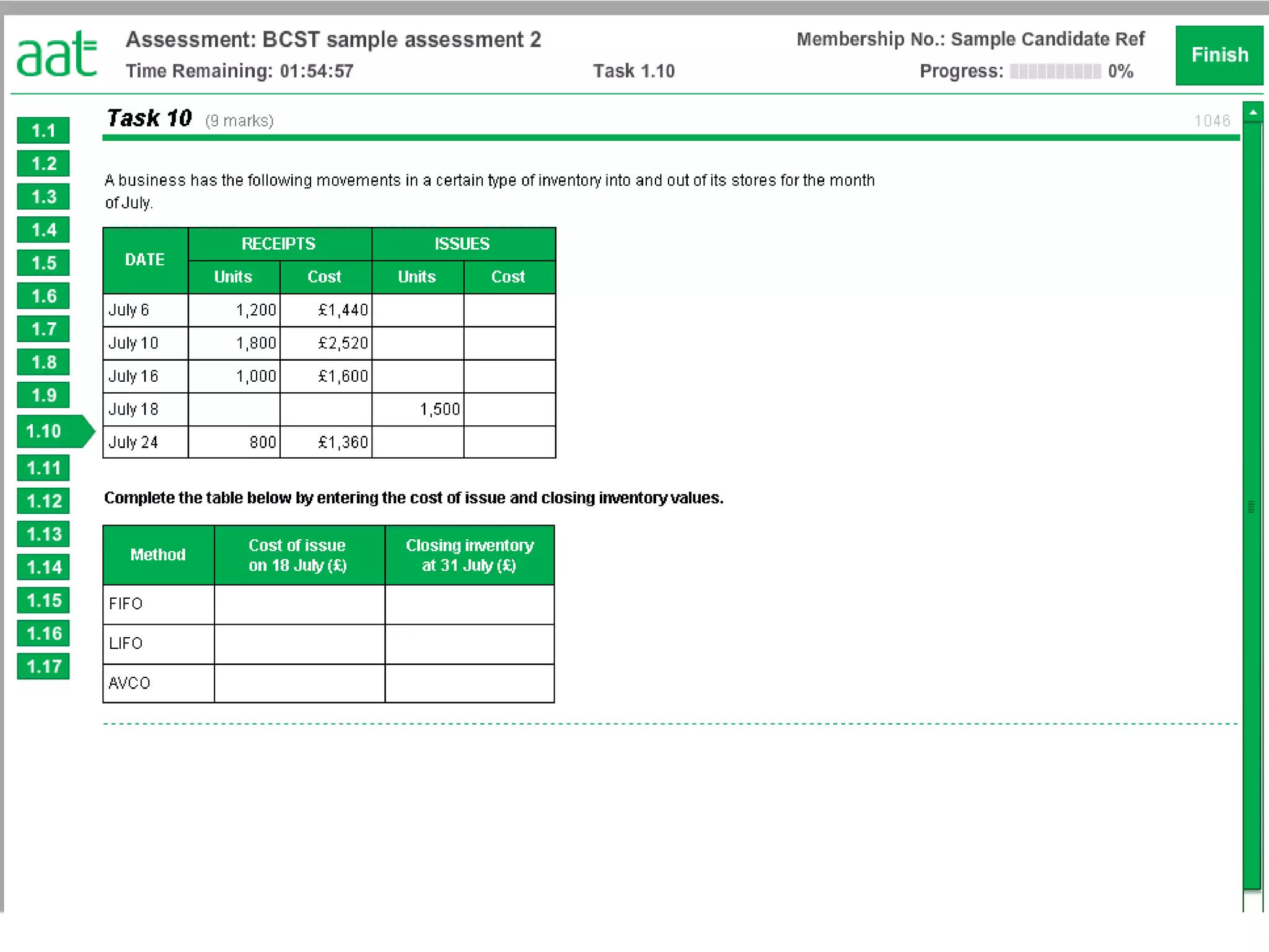 Basic costing sample 2
