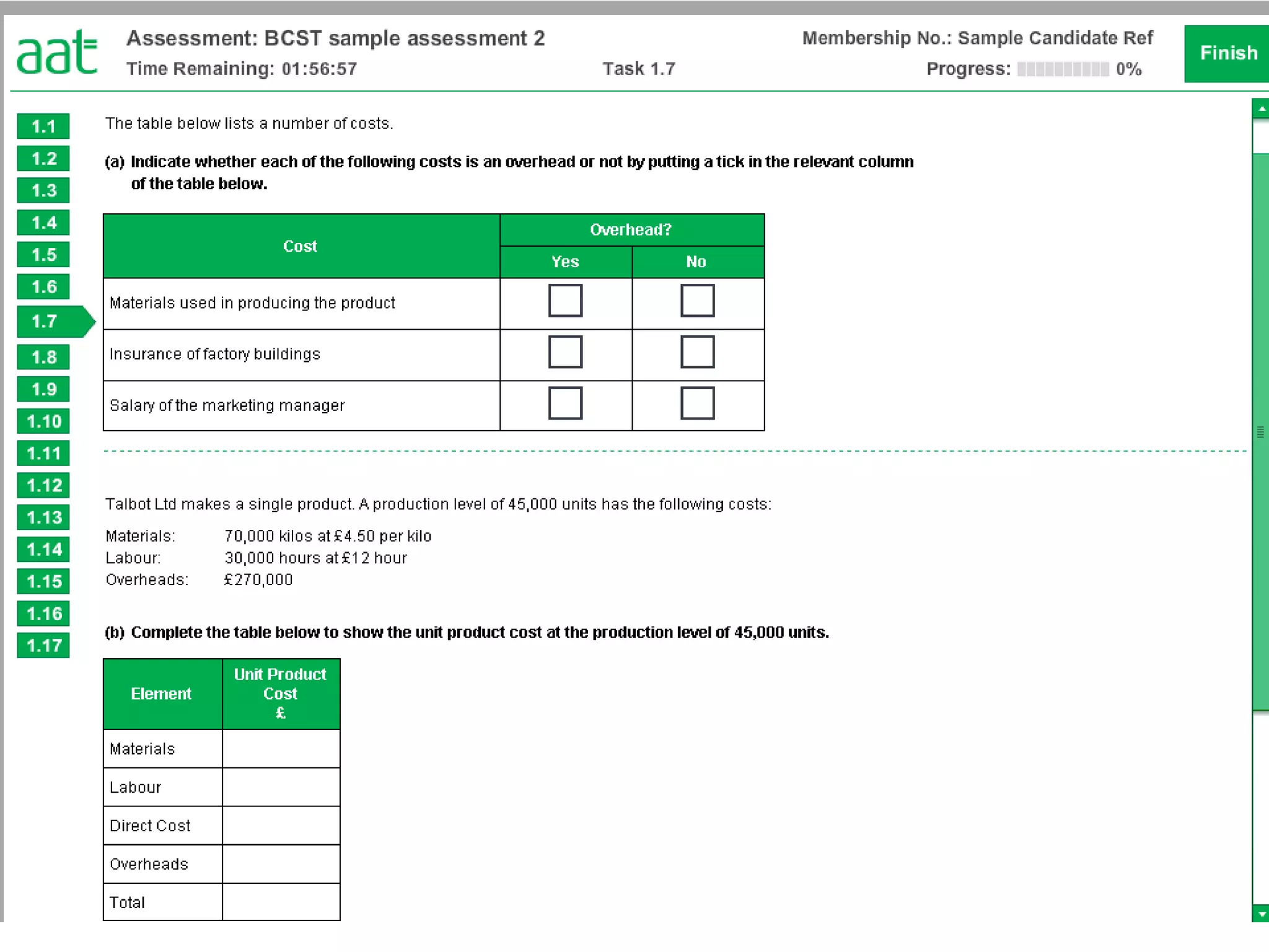 Basic costing sample 2