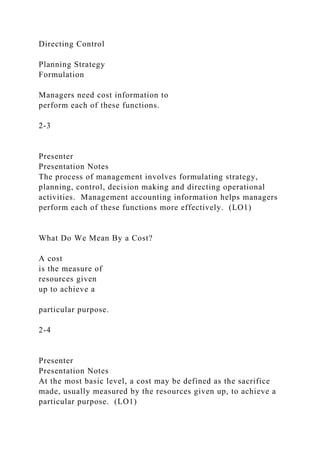 Basic Cost Management Concepts Chapter 2 McGr.docx