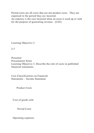 Basic Cost Management Concepts Chapter 2 McGr.docx