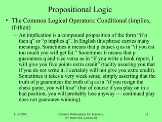 Introduction to Discrete Mathematics Course | PPT