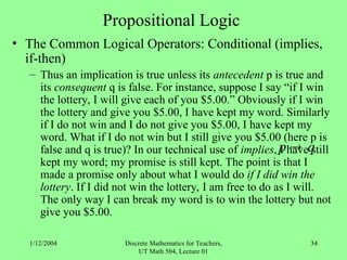 Introduction to Discrete Mathematics Course | PPT