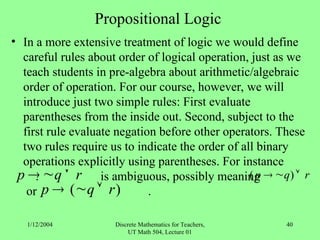 Introduction to Discrete Mathematics Course | PPT