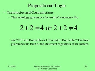 Introduction to Discrete Mathematics Course | PPT
