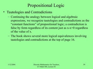 Introduction to Discrete Mathematics Course | PPT