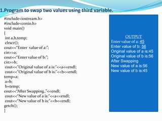 Basic c++ programs | PPT
