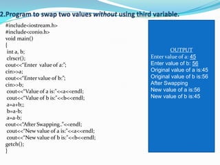 Basic c++ programs | PPT