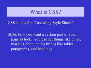 CSS - Cascading Style Sheet | PPT