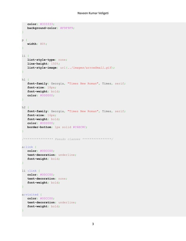 Basic CSS concepts by naveen kumar veligeti | PDF