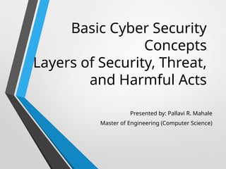 Comprehensive Introduction to Basic Cyber Security Concepts and ...