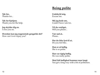 Basic danish phrases | PDF