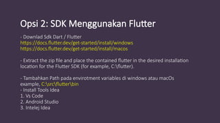dasar belajar basic dart program flutter flutter | PPTX