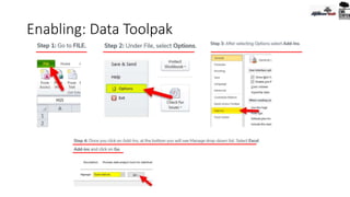 Enabling: Data Toolpak
 