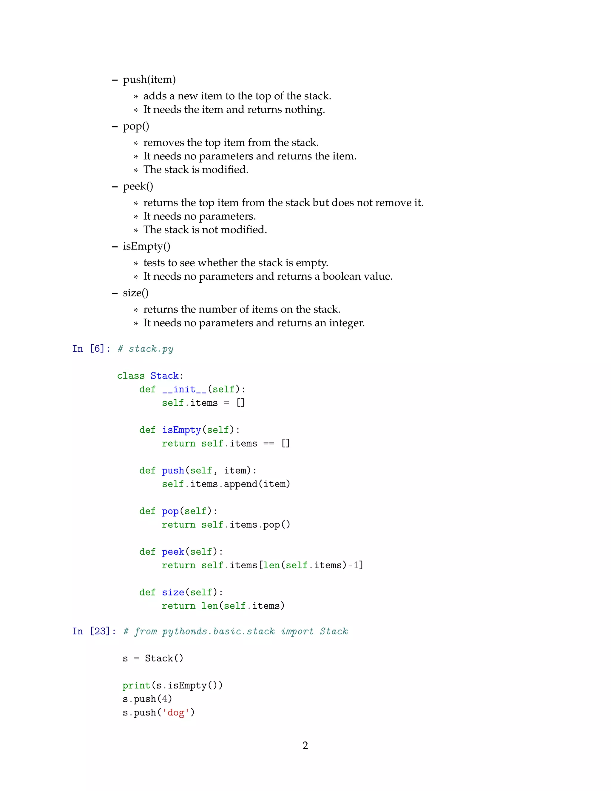 Basic data structures in python | PDF