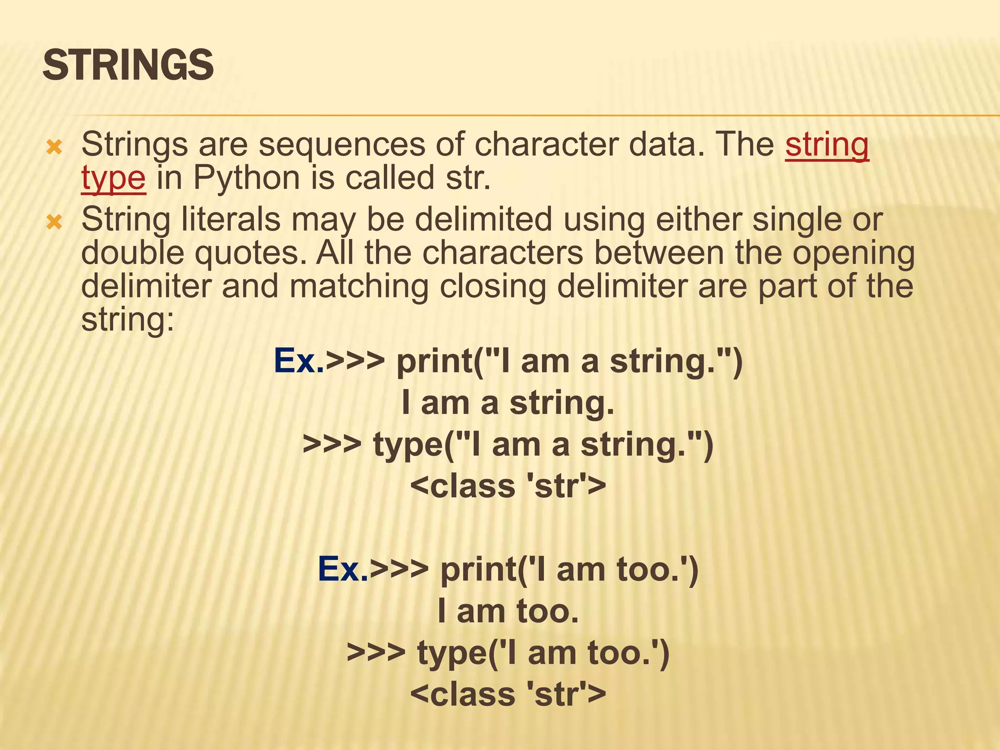 Basic data types in python | PPTX