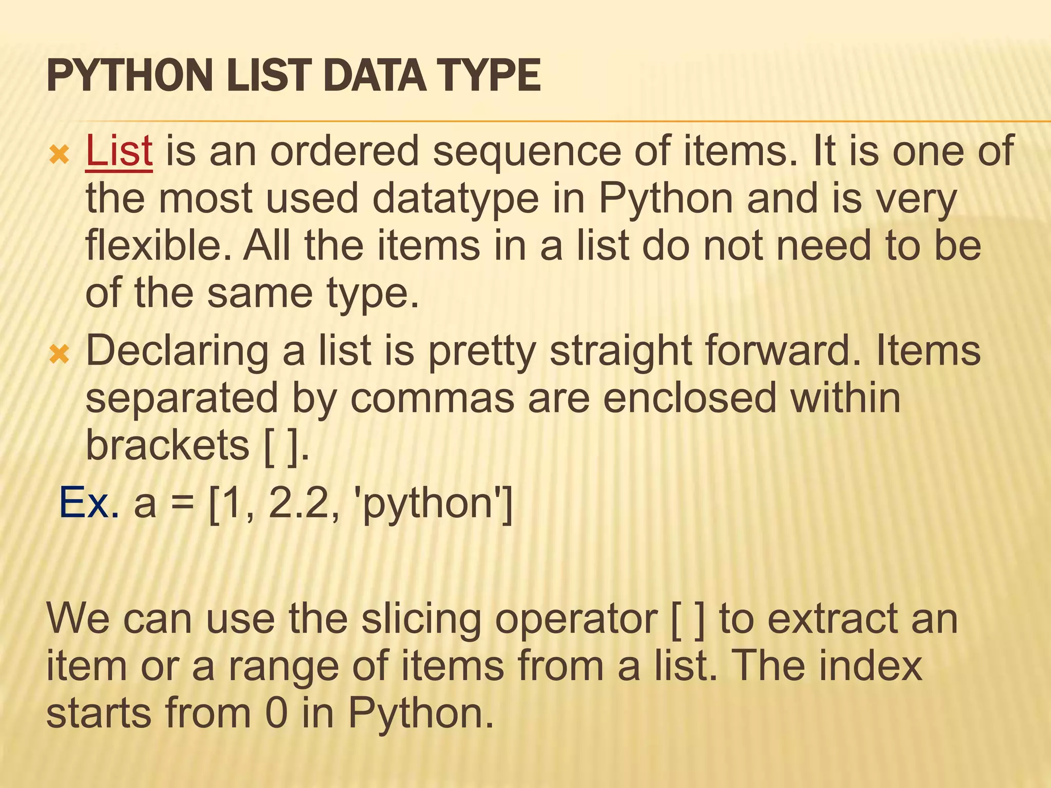 Basic data types in python | PPT