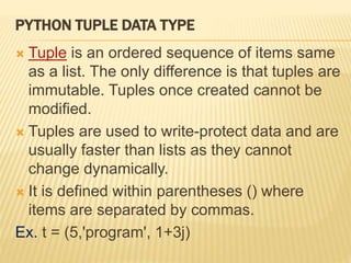 Basic data types in python | PPTX