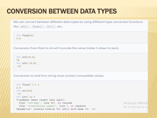 Basic data types in python | PPTX