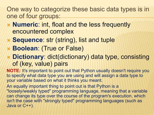 Basic data types in python | PPTX
