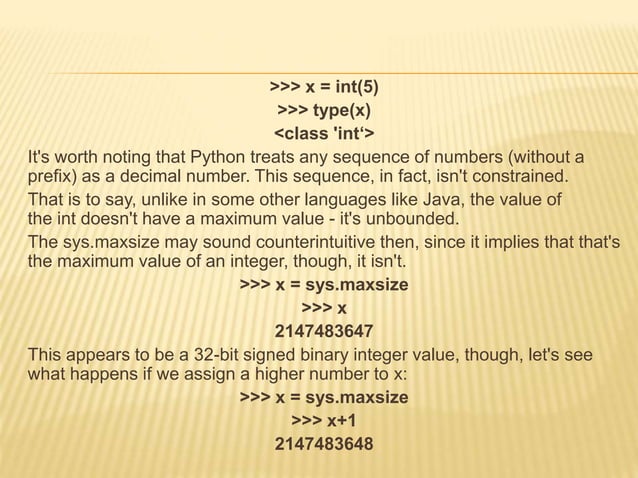 Basic data types in python | PPT