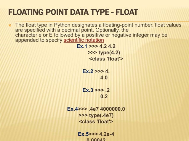 Basic data types in python | PPTX
