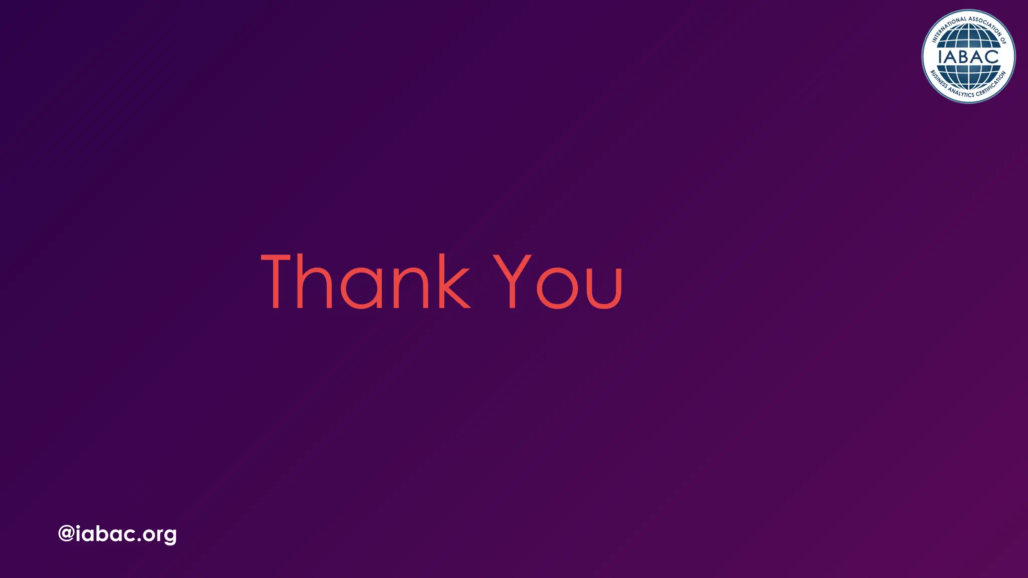 @iabac.org
Thank You
 