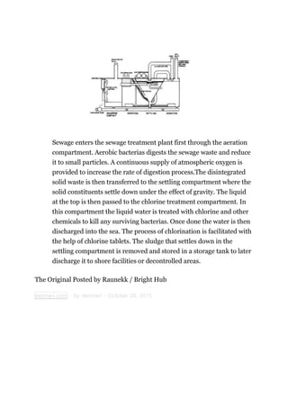 Basic description of a sewage treatment plant on ship | PDF