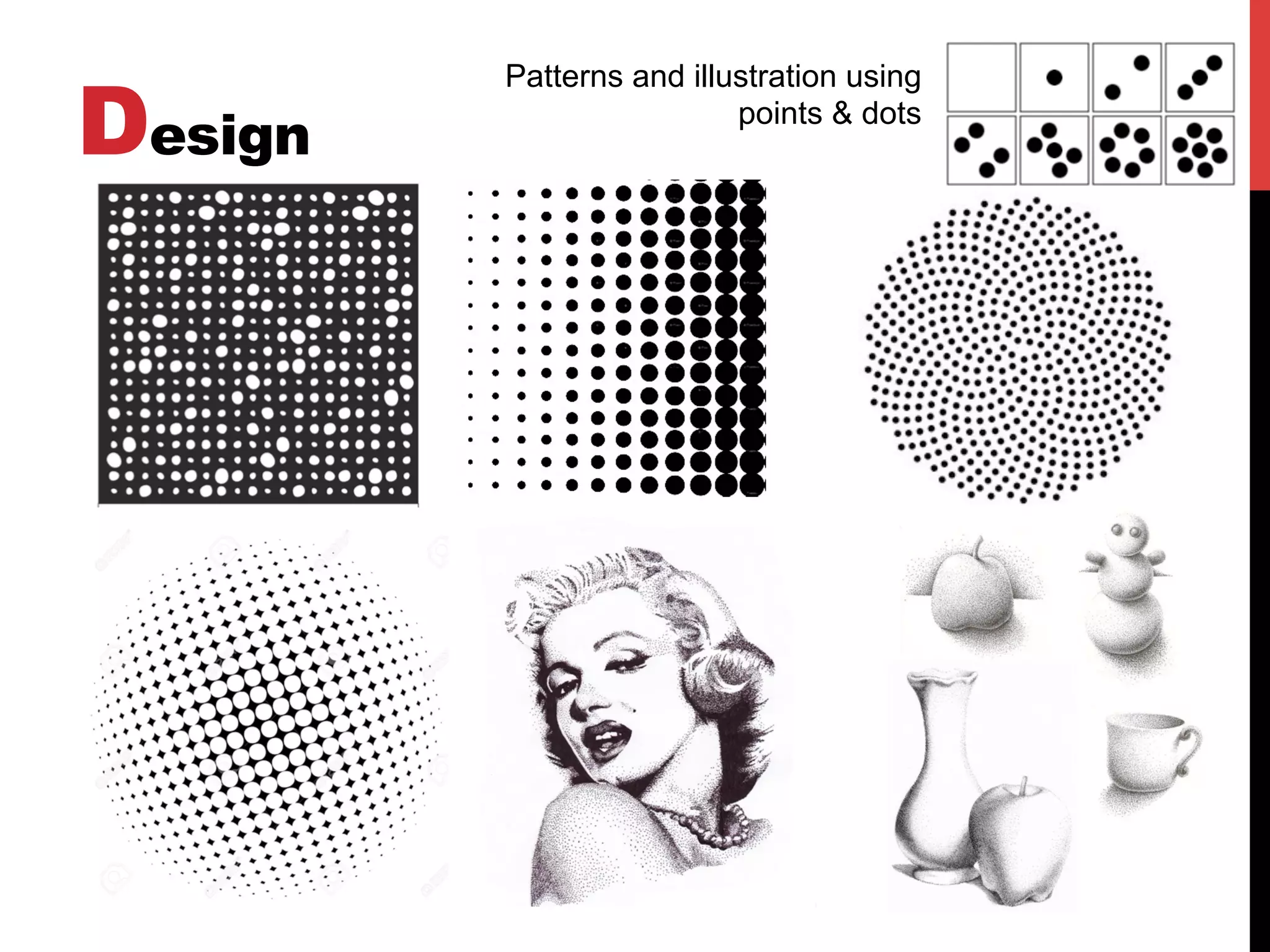 Design
Patterns and illustration using
points & dots
 