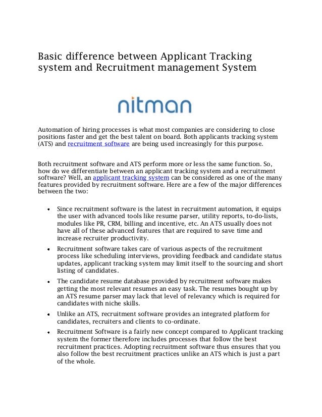 resume tracking system