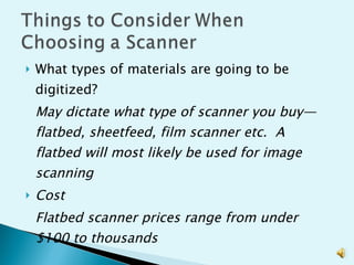 Basic Digitization - Scanning Toolkit | PPT