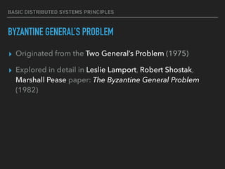 Two General Problem Distributed Systems Basic distributed systems principles | PDF