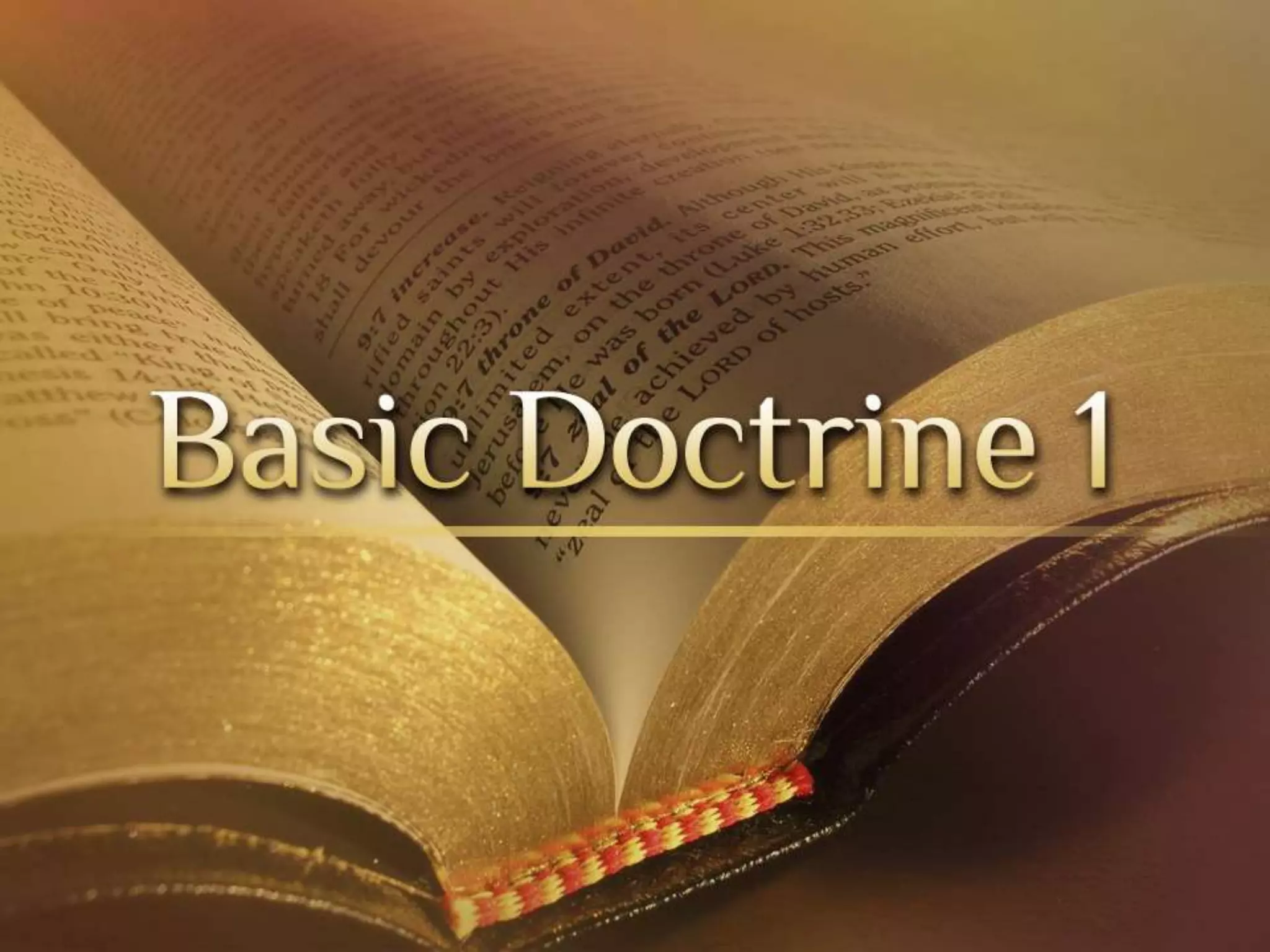 Basic Doctrine 1 | PPTX