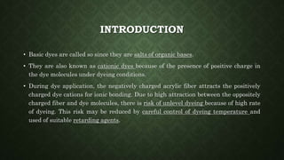 Basic Dye Application In Textile Industry Pptx Free Download
