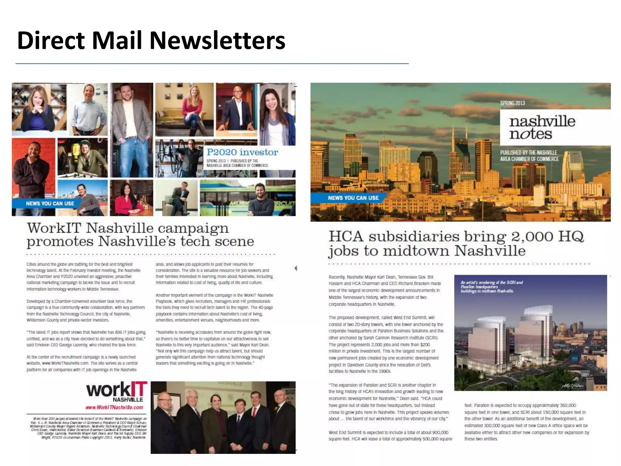 Direct Mail Newsletters
 