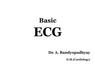 Basic
ECG
Dr. A. Bandyopadhyay
D.M.(Cardiology)
 