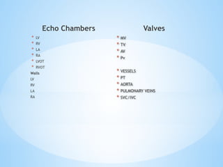 BASIC ECHOCARDIOGRAPHY.pptx............. | PPTX