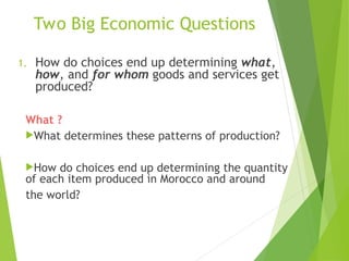Basic Economic Questions.ppt in English to improve it | PPT
