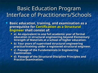 Comprehensive Curriculum and Foundations for Structural Engineering ...