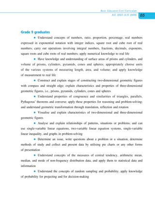 Basic education core curriculum b.e. 2551 | PDF