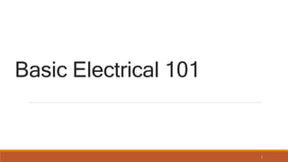 Basic Electrical 101
1
 