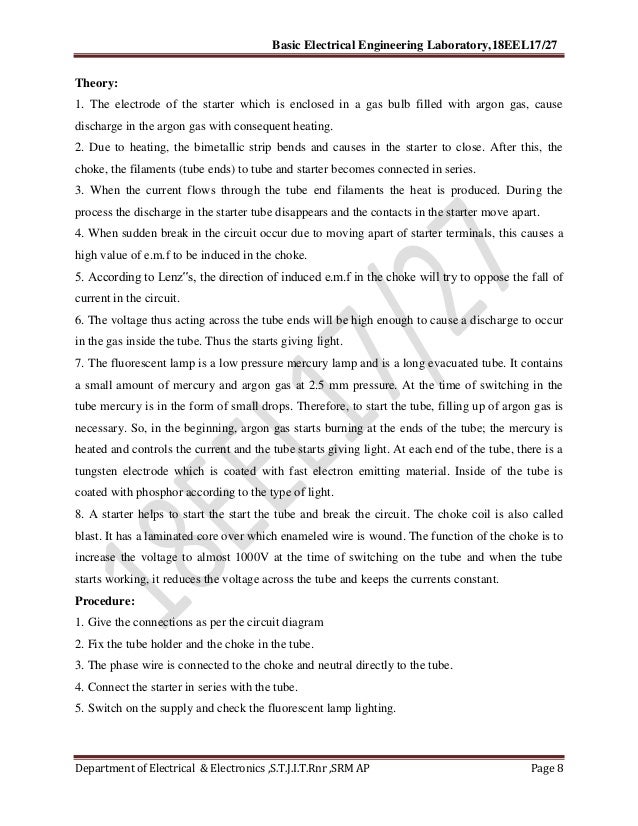 Installation Electrical Laboratory Manual