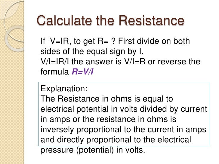 Basic electrical math